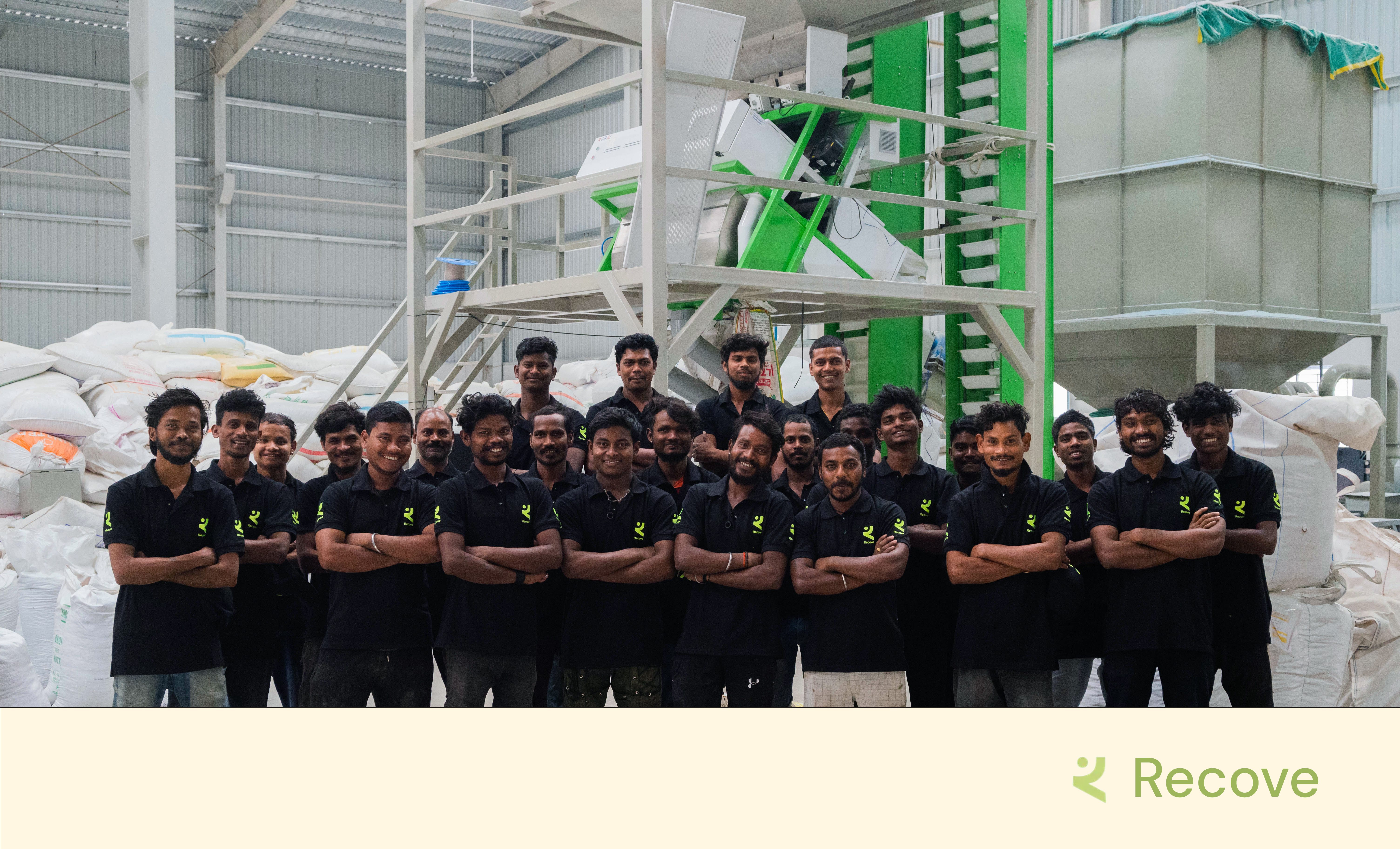 The Recove team on the plant floor